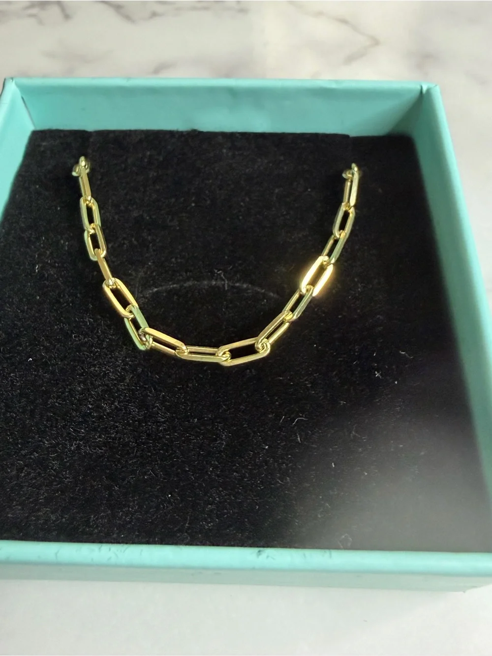 Gold Paperclip Bracelet
